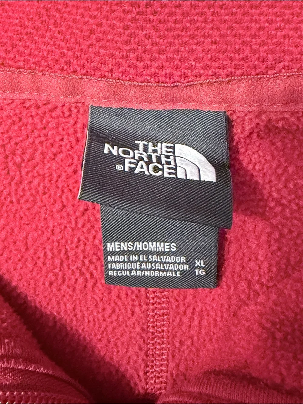The North Face Men's Red Half-Zip Fleece Pullover